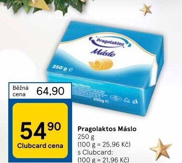 Máslo Mlékárna Pragolaktos