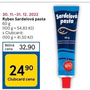 Pasta sardelová Rybex
