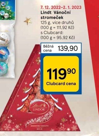 Stromeček vánoční Xmas Tree Lindor Lindt