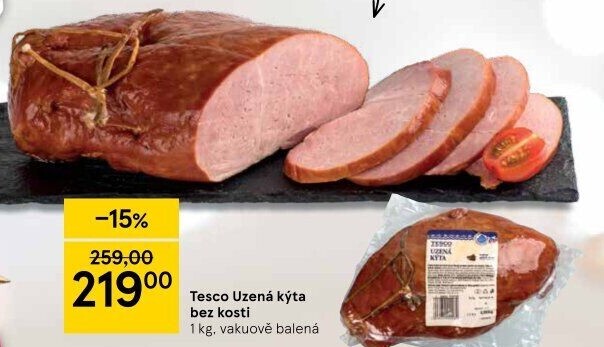 Uzená kýta bez kosti Pravá chuť Tesco