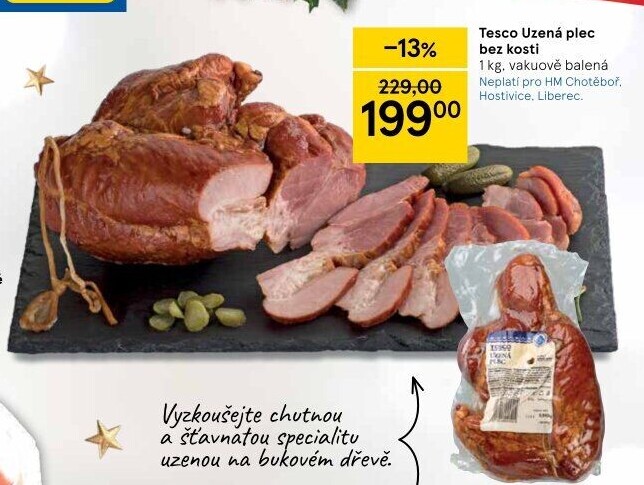 Uzená plec bez kosti Pravá chuť Tesco