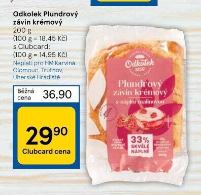 Závin plundrový s náplní Odkolek