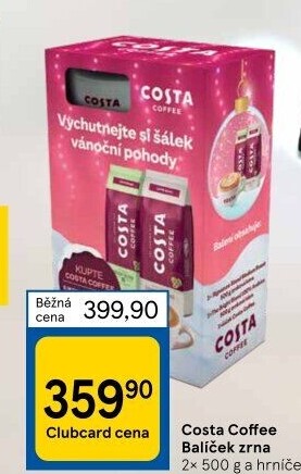 Zrnkové kávy Costa Coffee - dárkové balení