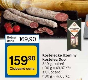 Kostelecká klobása a Křemešník Kostelecké uzeniny