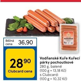 Párky kuřecí pochoutkové Vodňanské kuře