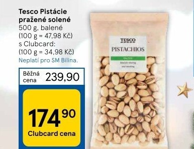 Pražené pistácie Tesco