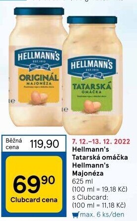 Tatarská omáčka Hellmann'