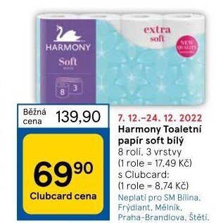 Toaletní papír 3vrstvý Harmony