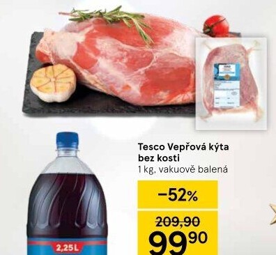 Vepřová kýta bez kosti Tesco