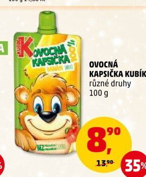 Kapsička ovocná 100% Kubík