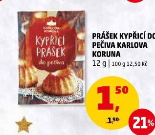 Kypřicí prášek Karlova Koruna