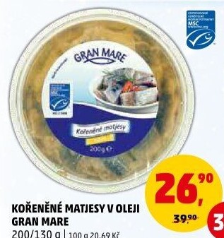 Matjesy kořeněné v oleji Gran Mare