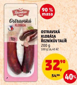 Ostravská klobása Řezníkův talíř