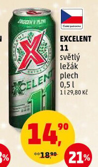 Pivo světlý ležák 11° Excelent