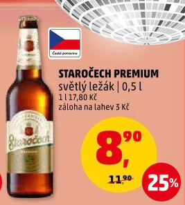 Pivo světlý ležák Premium Staročech