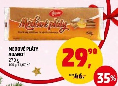 Pláty medové Adano
