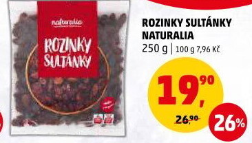 Rozinky Sultánky Naturalia