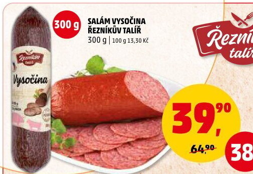 Salám Vysočina Řezníkův talíř