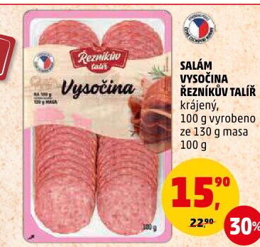 Salám Vysočina Řezníkův talíř