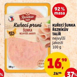 Šunka kuřecí nejvyšší jakosti Řezníkův talíř