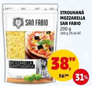 Sýr Mozzarella strouhaná San Fabio