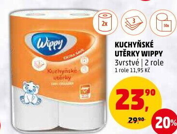 Utěrky kuchyňské 3vrstvé Wippy