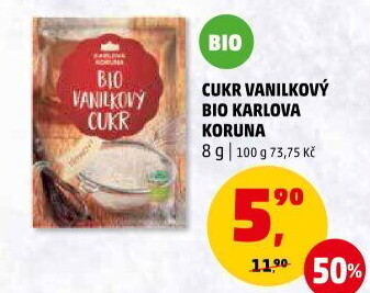 Vanilkový cukr Bio Karlova Koruna