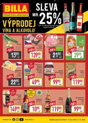 akční leták BILLA 7.12.2022-13.12.2022