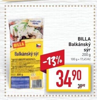 Balkánský sýr Billa