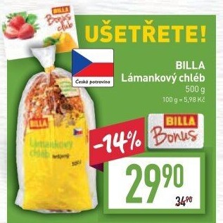 Chléb lámankový Billa
