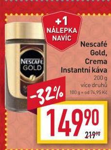 Instantní kávy Nescafé Gold