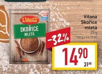 Koření Skořice mletá Vitana