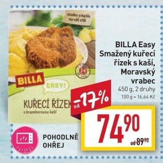 Kuřecí řízek s kaší Easy Billa