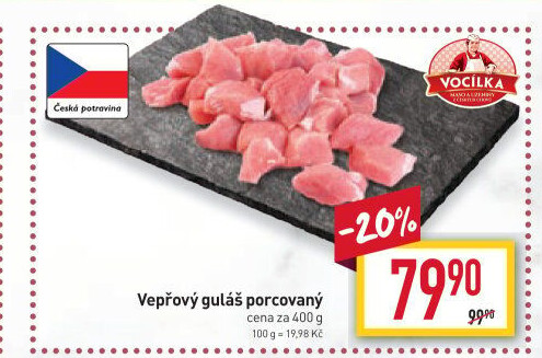 Maso na guláš vepřové Vocílka
