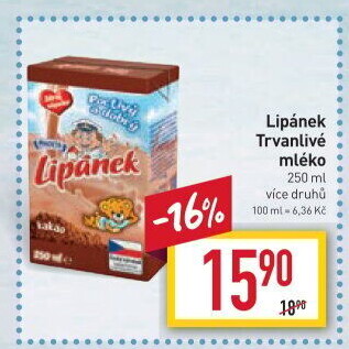 Nápoj mléko ochucené Lipánek Madeta