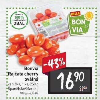 Rajčata cherry Billa Bonvia