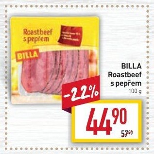 Roastbeef s pepřem Billa