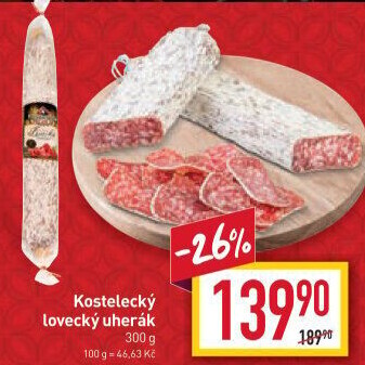 Salám Uherák lovecký kostelecký Kostelecké uzeniny
