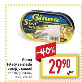 Sleď filety v oleji Giana