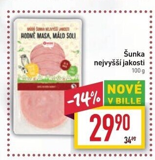 Šunka nejvyšší jakosti Maso uzeniny Písek