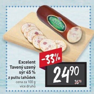 Sýr tavený uzený Excelent 45% Moravia