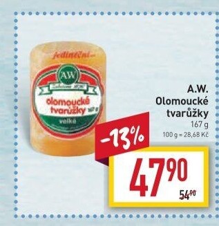 Sýr tvarůžky olomoucké A.W.
