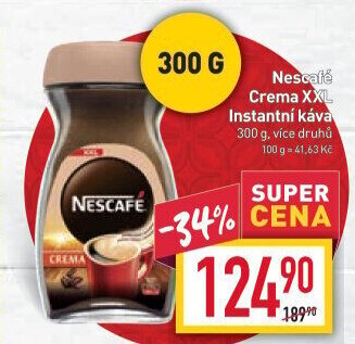Instantní kávy Nescafé Crema