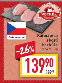 Kuřecí prsa s kostí Vocílka