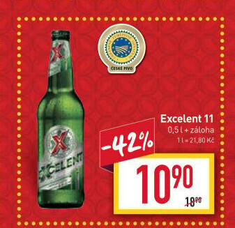 Pivo světlý ležák 11° Excelent
