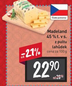 Sýr Madeland 45% Madeta