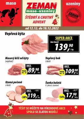 akční leták ZEMAN maso - uzeniny 12.12.2022-18.12.2022