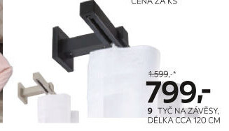 TYČ NA ZÁVĚSY S PŘÍSLUŠENSTVÍM