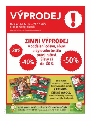 akční leták Globus 14.12.2022-24.12.2022