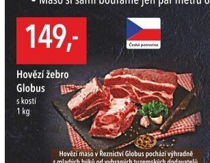 Hovězí žebra s kostí Globus